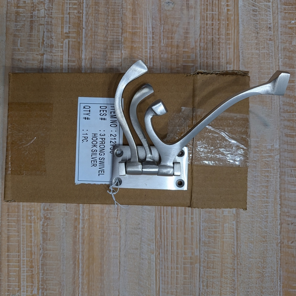 3 prong swivel towel hook